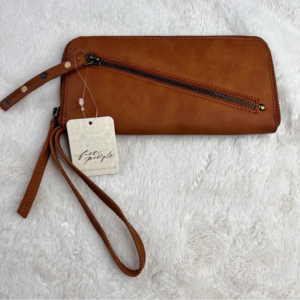 Free People Distressed Vegan Leather Wallet